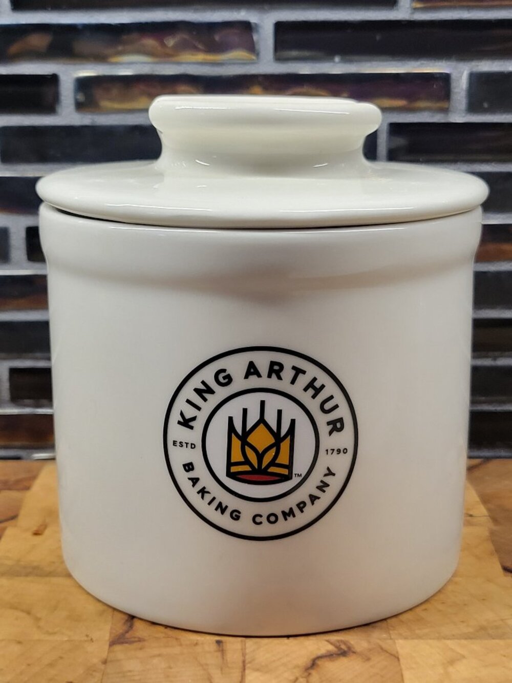 KING ARTHUR FLOUR BUTTER BELL CROCK JAR 4 OZ / 1 CUP CHANTAL COTTAGECORE KITCHEN